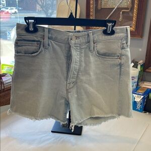 MOTHER The Proper Short Hella Hot Light Wash Denim Shorts Size 26 High Rise